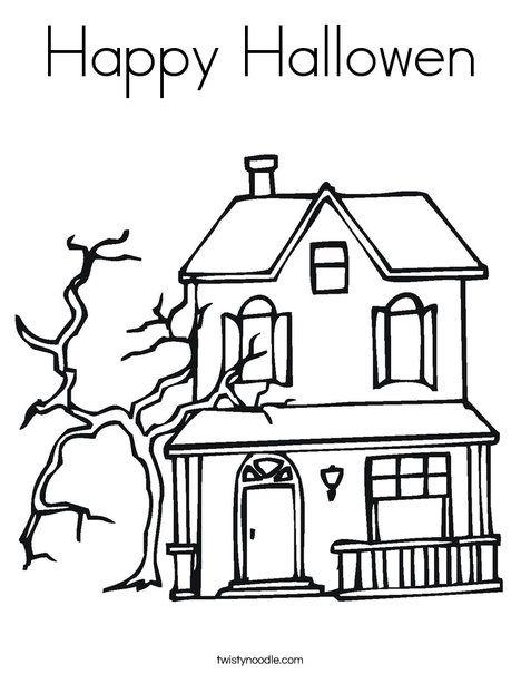 Haunted Castle Coloring Page
