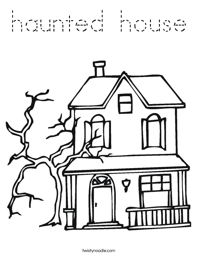 haunted house Coloring Page
