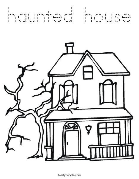 Haunted Castle Coloring Page