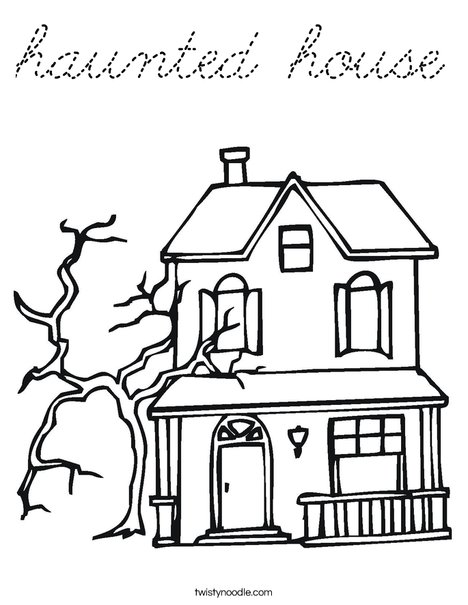 Haunted Castle Coloring Page