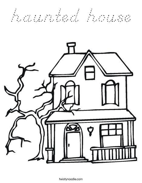 Haunted Castle Coloring Page