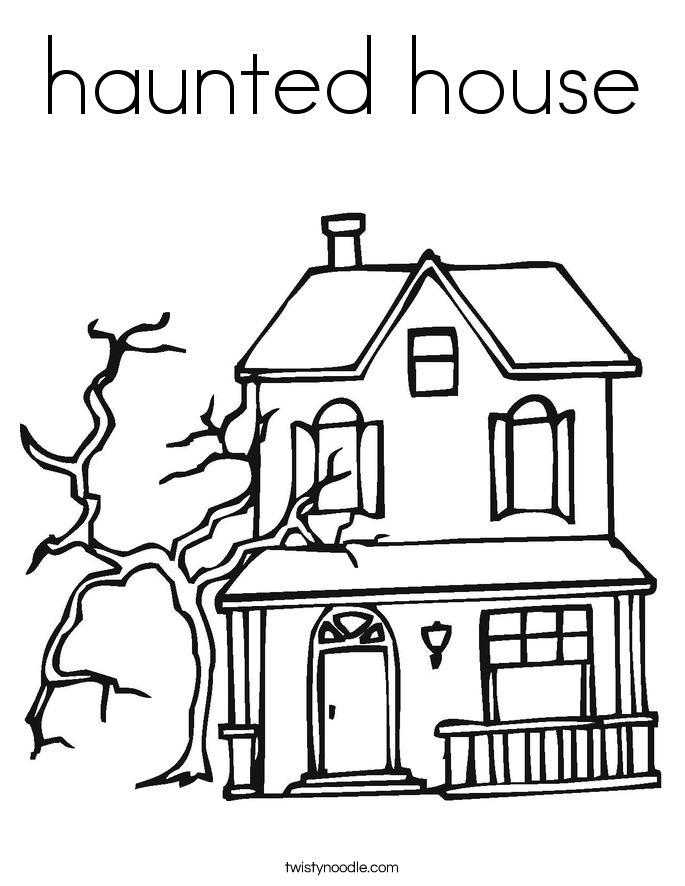 haunted house Coloring Page