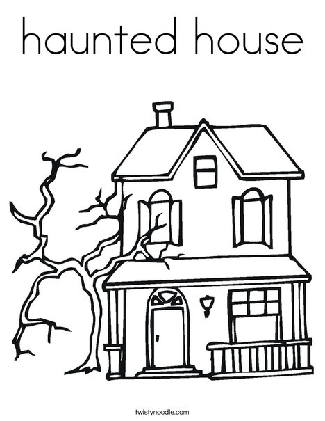Haunted Castle Coloring Page