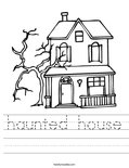 haunted house Worksheet