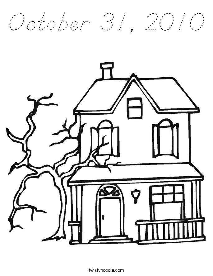 October 31, 2010 Coloring Page