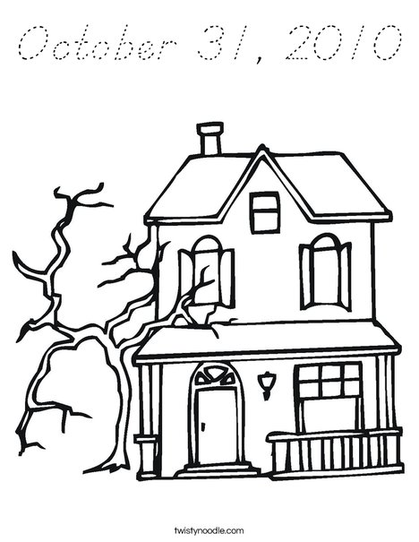 Haunted Castle Coloring Page