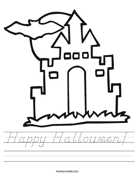 Halloween House Worksheet