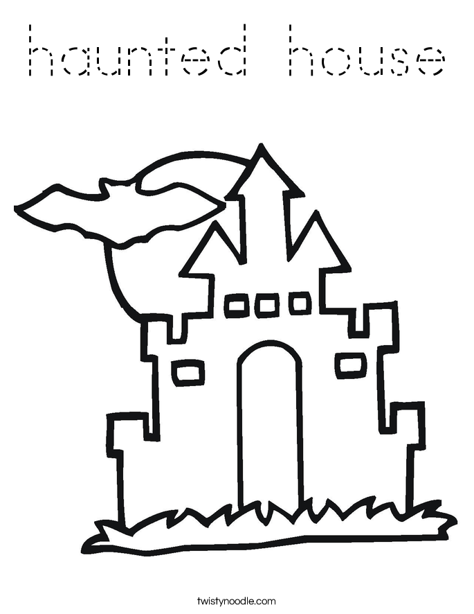 haunted house Coloring Page