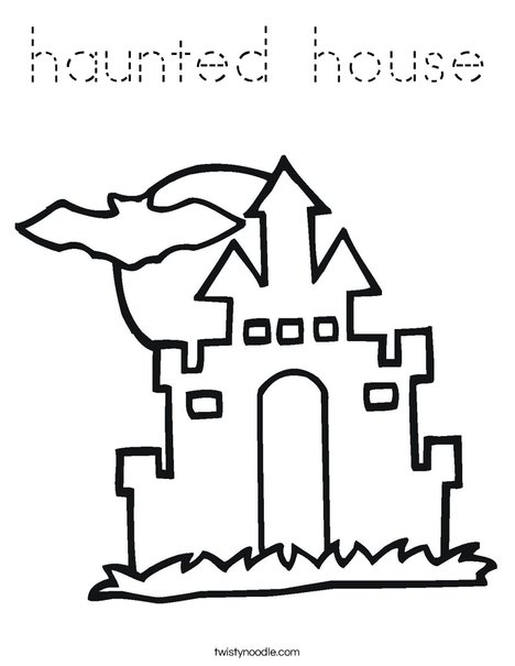 Halloween House Coloring Page