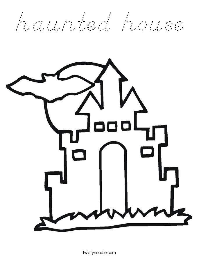 haunted house Coloring Page