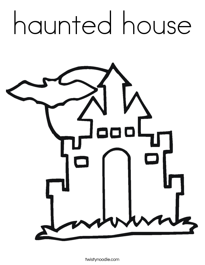 haunted house Coloring Page