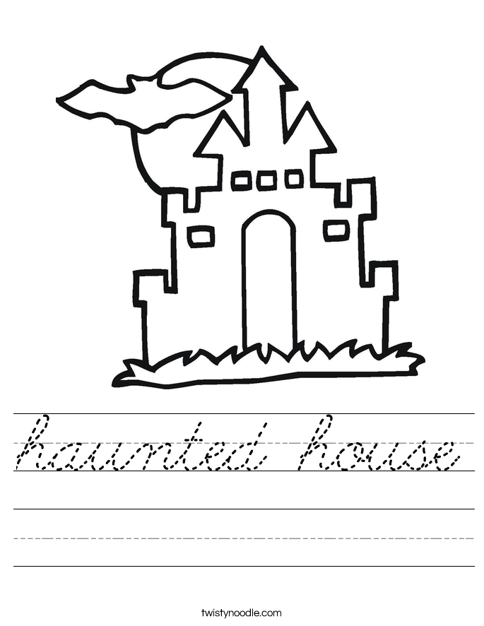 haunted house Worksheet