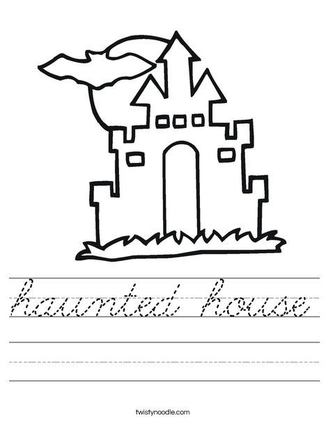 Halloween House Worksheet