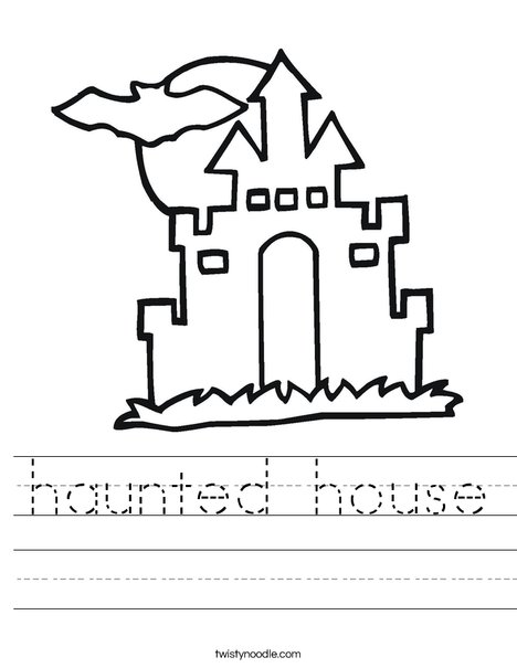 Halloween House Worksheet