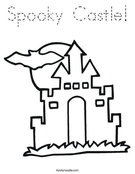 Halloween House Coloring Page