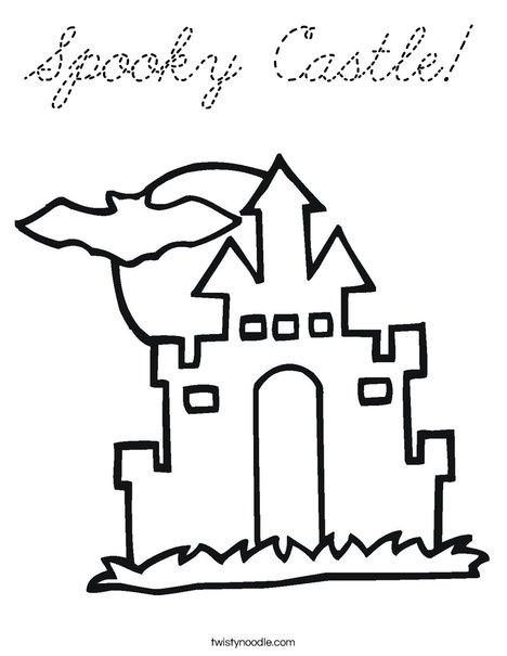 Halloween House Coloring Page