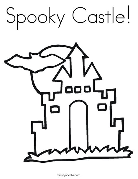 Halloween House Coloring Page