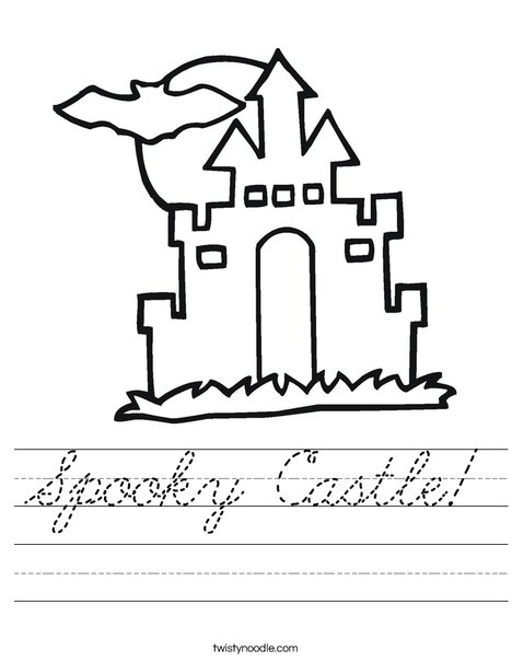 Halloween House Worksheet