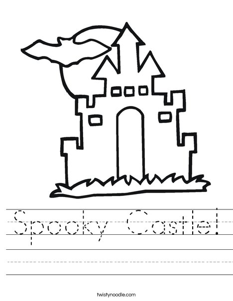 Halloween House Worksheet