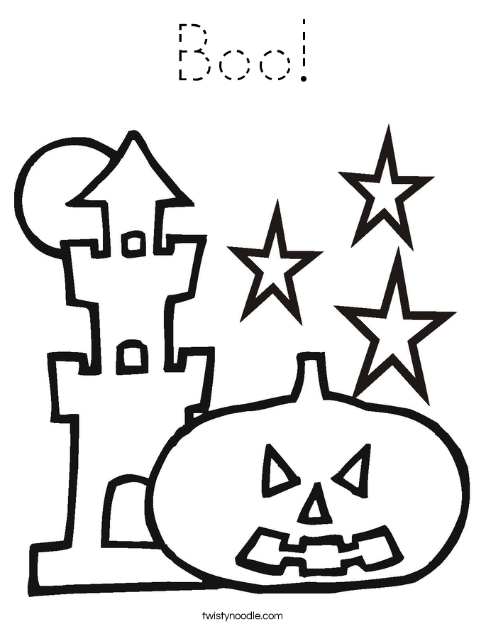 Boo! Coloring Page