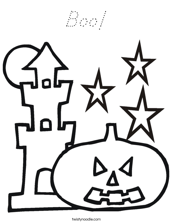 Boo! Coloring Page