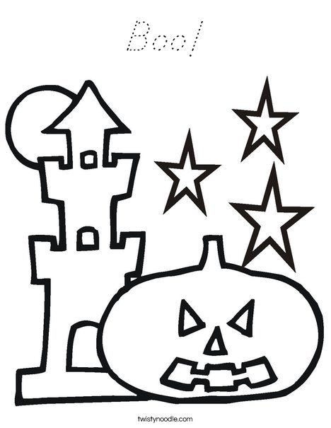 Haunted House Coloring Page