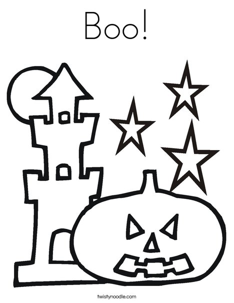 Haunted House Coloring Page