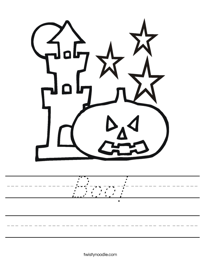 Boo! Worksheet