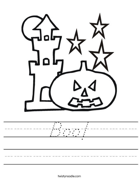 Haunted House Worksheet