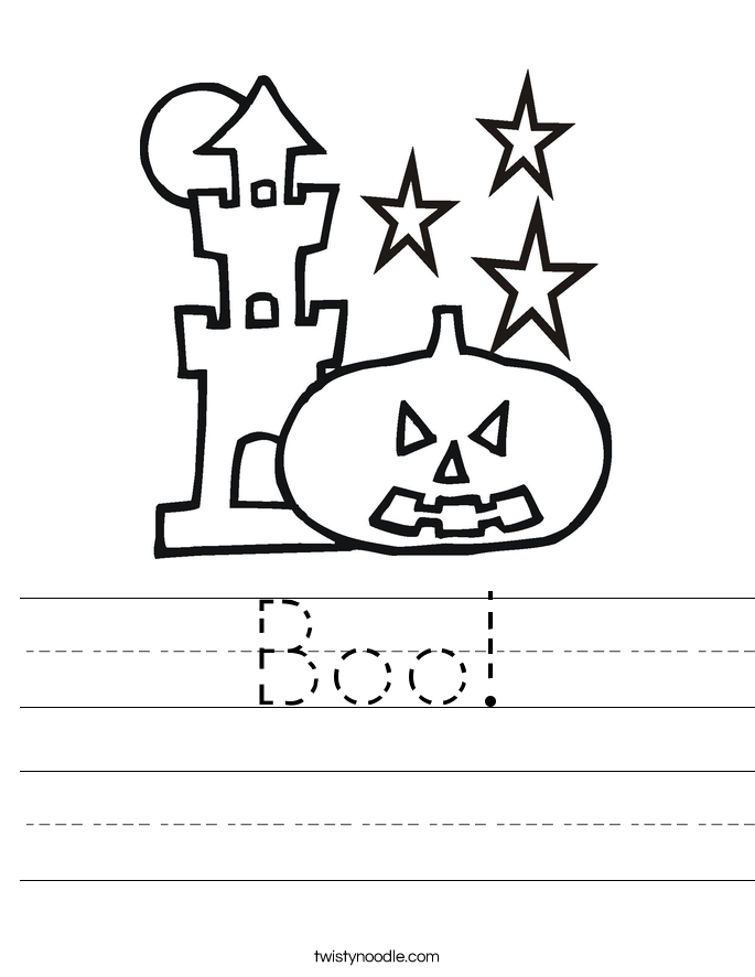 Boo! Worksheet