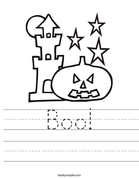 Haunted House Worksheet