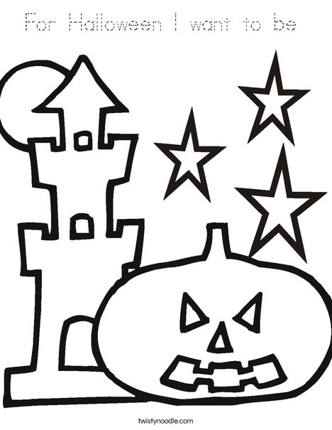 Haunted House Coloring Page