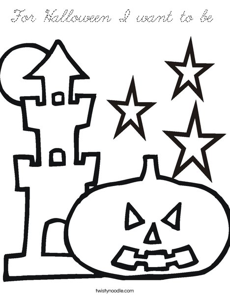 Haunted House Coloring Page