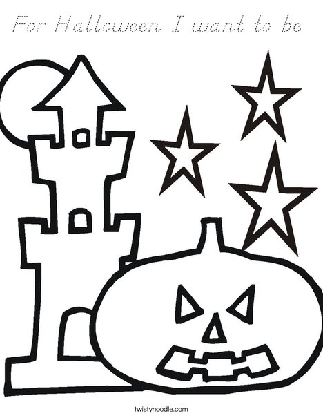 Haunted House Coloring Page