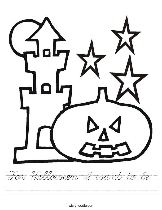 For Halloween I want to be  Worksheet