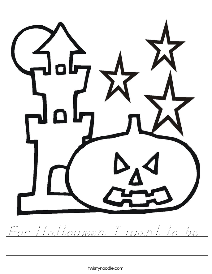 For Halloween I want to be  Worksheet