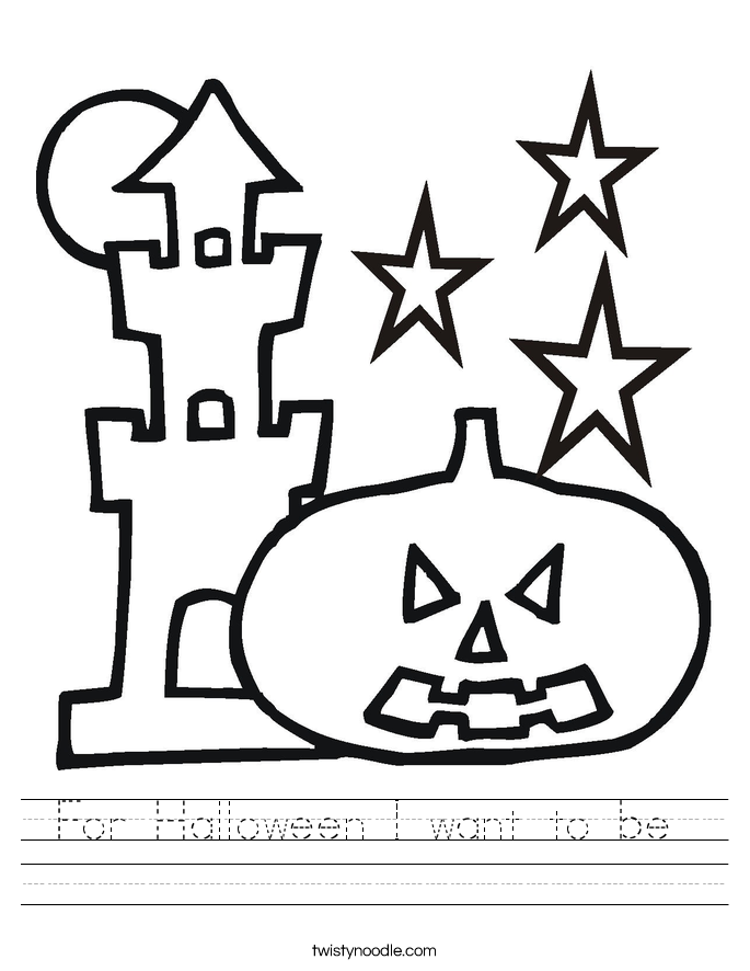 For Halloween I want to be  Worksheet