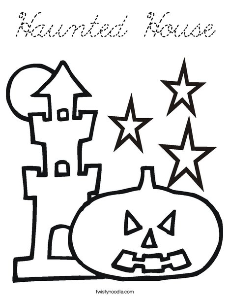 Haunted House Coloring Page
