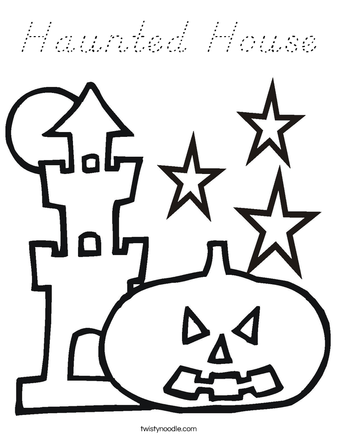 Haunted House Coloring Page