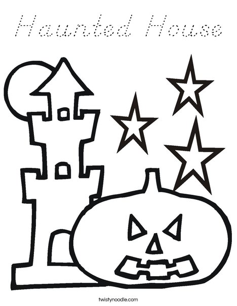Haunted House Coloring Page