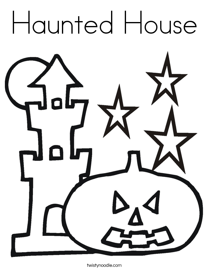 Haunted House Coloring Page