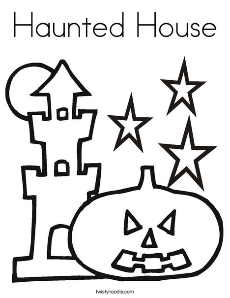 Haunted House Coloring Page