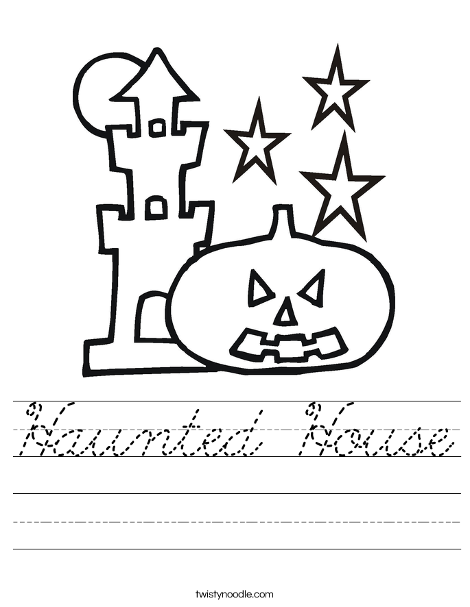 Haunted House Worksheet