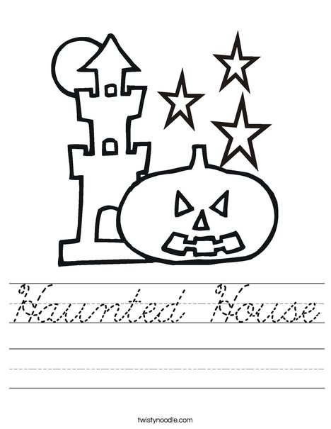 Haunted House Worksheet