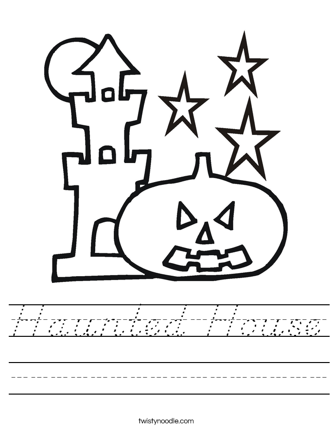 Haunted House Worksheet