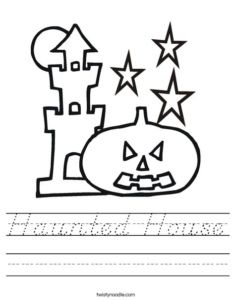 Haunted House Worksheet