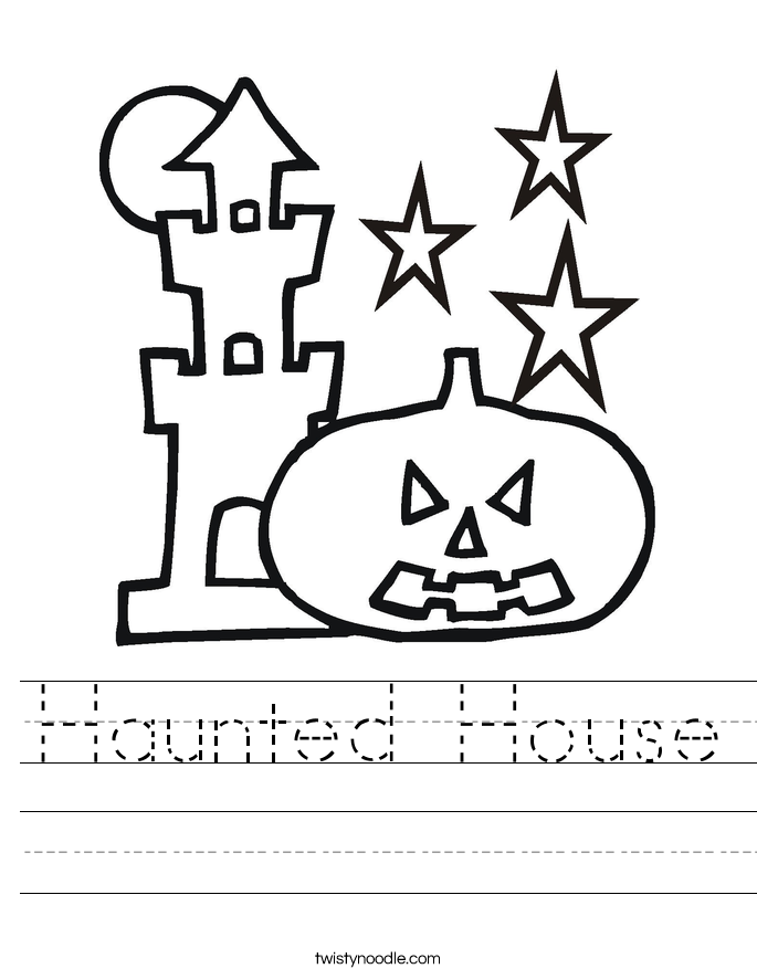 Haunted House Worksheet