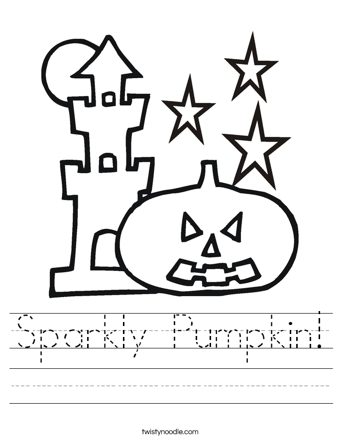 Sparkly Pumpkin! Worksheet