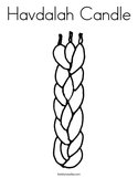 Havdalah Candle Coloring Page