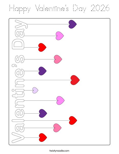 Heart 2 Coloring Page